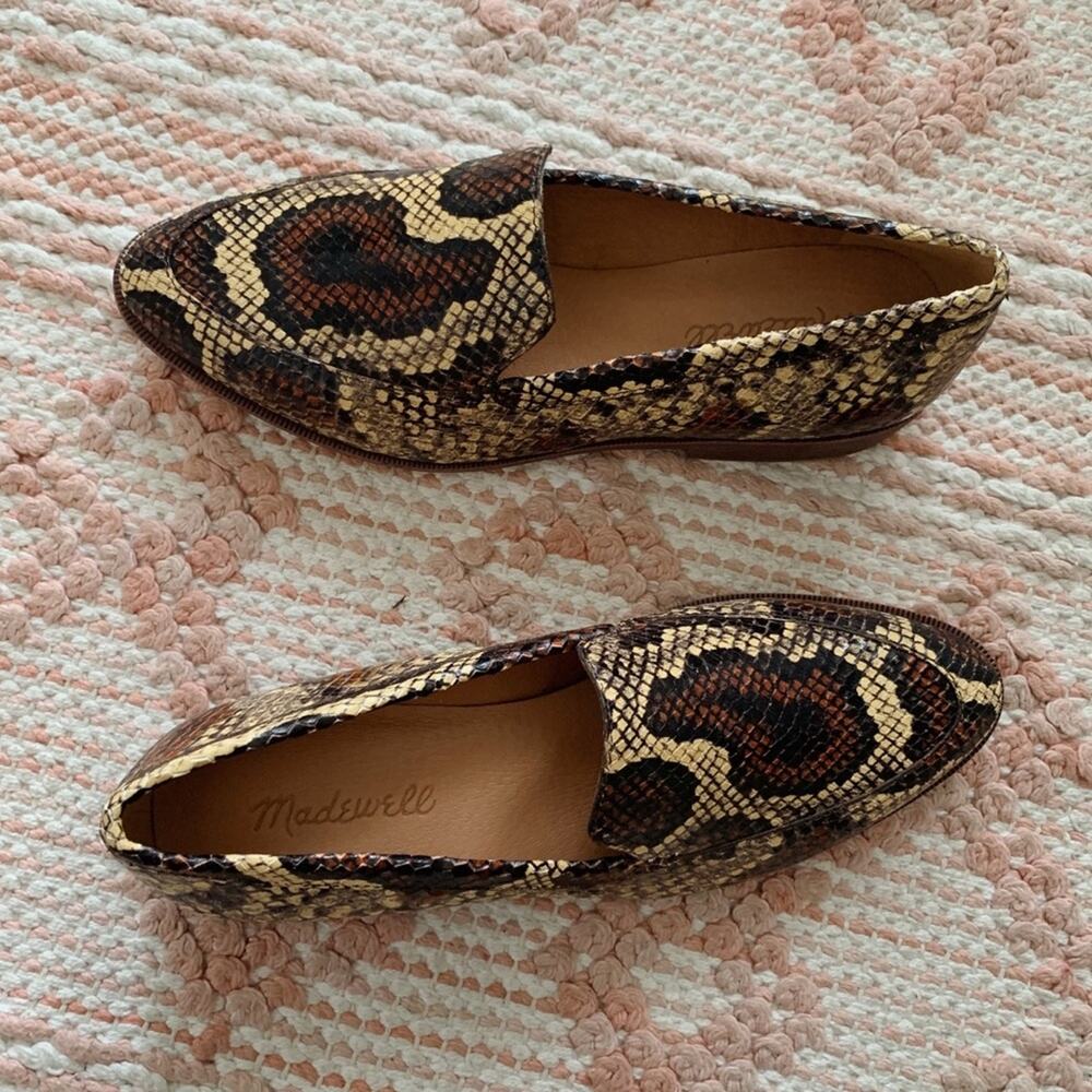 Madewell Women's Snake Print Loafers